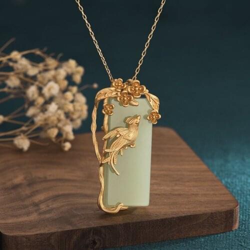 Chinese Magpie Necklace Women Choker Chain Pendant Necklace Fashion Costume Jewellery Good Fortune