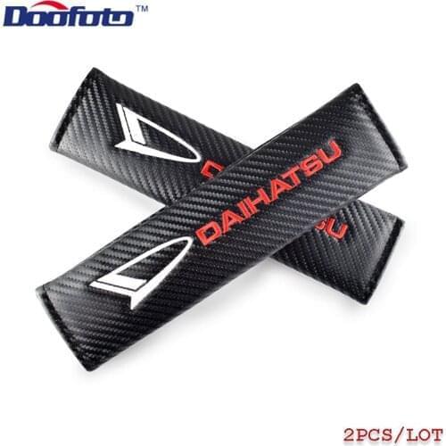 Doofoto Car Styling Seat Belt Cover Shoulder Protective Padding For Daihatsu Terios Sirion Mira Materia Rocky YRV Feroza Charade