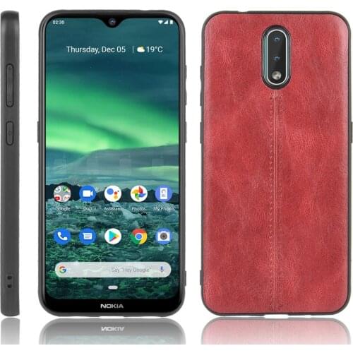 For Nokia 2.3 Case Nokia2.3 Suture Calfskin Soft TPU And PU Leather Phone Back Cover For Nokia 2.3 23 Bag Case