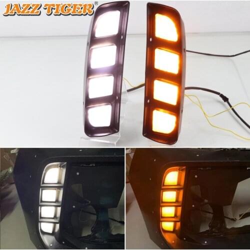12V Daytime running lights For Honda Civic Type R 2018 2019 Drl for cars Sequential turn signal auto Led fog lights headlights