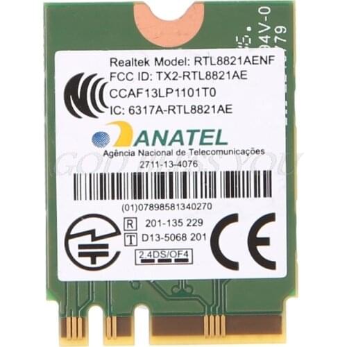 Dual Band 2.4+5GHz 433M Bluetooth V4.0 NGFF M.2 Wifi WLAN 802.11ac Wireless Combo Card For Realtek RTL8821AE AW-CB161H