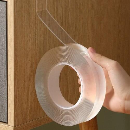 Nano Magic Tape Double Sided Tape Transparent NoTrace Reusable Waterproof two sides tape Adhesive strong Tape Cleanable Home