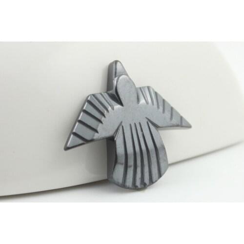 Hot sale fashion hematite plume pendant accessories diy accessories HP1049