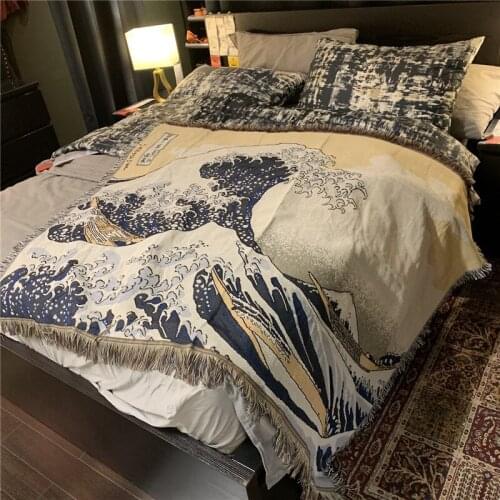 GY4059 Geometry Surfing Blanket Sofa Decorative Slipcover Stitching Rug Tapestry Carpet Home&Living