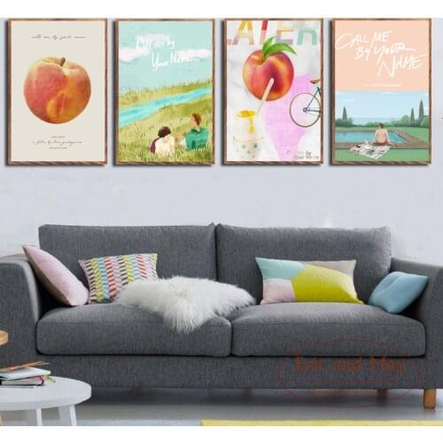 Call Me by Your Name Timothee Chalamet Elio Hot Movie Art Painting Vintage Canvas Poster Wall Home Decor