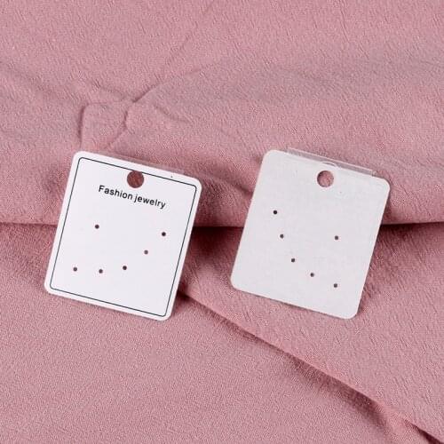 4.5x5cm Jewelry Display Earring Cards Wholesale Counter Boutique Stainless Jewellry Packaging Plastic Card 100Pcs Per Bag