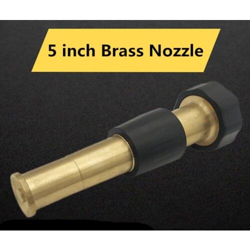 Brass Adjustable Spray Gun Hose Nozzle High Pressure Straight Copper For Car Wash Watering Flower Garden 5inch