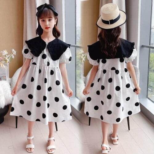 Summer dress 2020 toddler baby girl spring little girls linen cotton casual vintage solid plain kids dresses for girls