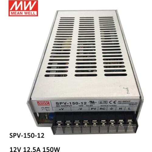 MEAN WELL SPV-150-12 12.5A 150W 12V voltage programmable Single Output Power Supply with PFC Function remote ON-OFF control