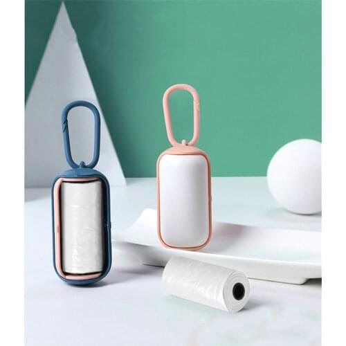 Pet Waste Garbage Bags Dog Outdoor Poatable Poop Bag Dispenser With 1 Roll Cat Eco-friendly Carrier Holder Pets Cleaning Tool