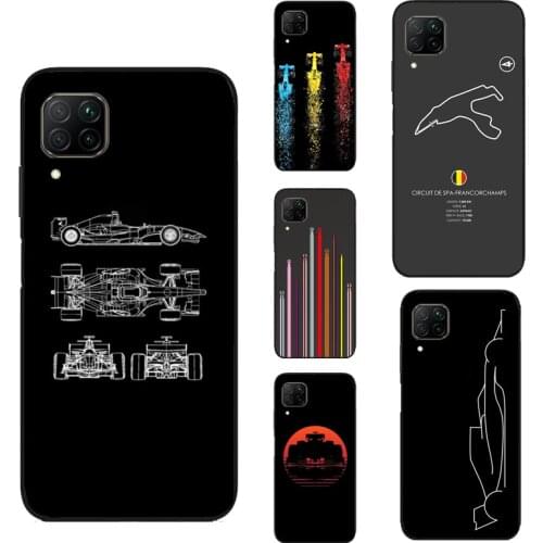 Minimalist F1 Circuit For Huawei P30 P20 P40 Lite Nova 5T P Smart 2021 Case For Honor 20 Pro 9S 8X 9X 10X Lite