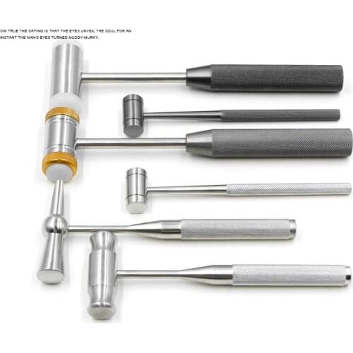 Fine stainless steel facial bone hammer Fine double skull hammer claw hammer Beauty plastic stainless steel equipment