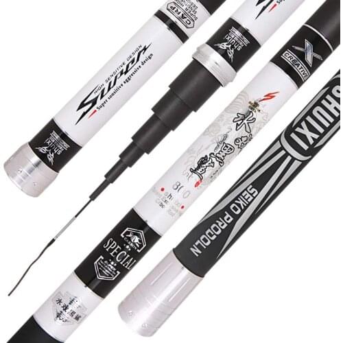 Power Hand Pole Fishing Rod 8/9/10/11/12/13/14/15m Taiwan Fishing Rod Long Sections Vara De Pesca Telescopic Fishing Canne Peche