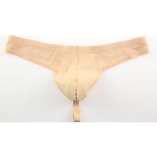 2020 Mens Gay Underpants Sexy Ultra-thin Ice Silk Seamless Thongs Men G-strings Low Waist Solid Panties Underwear