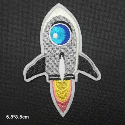 Astronaut A journey To Space Space Rocket Iron On Patch Embroidered Clothes Patch For Clothing Clothes Stickers Garment