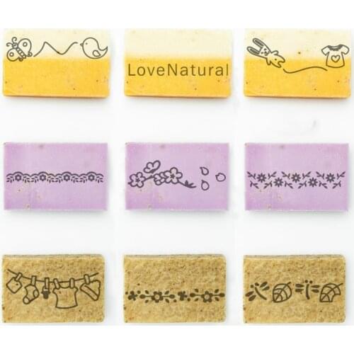 Natural handmade soap acrylic seal Mini DIY natural organic glass stamp chapter