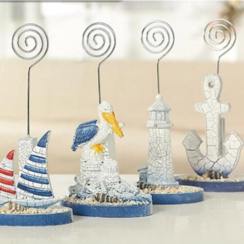 Creative Fashionable Sailboat Shape Cards Papers Clip Holder Label Dispenser as Wedding Party Decoration r20