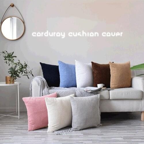 2020 New Solid Cushion Covers Corduroy Pillow Case Decoration for Home Decor Sofa Bedroom Decor Throw Pillowcases Cushion Covers