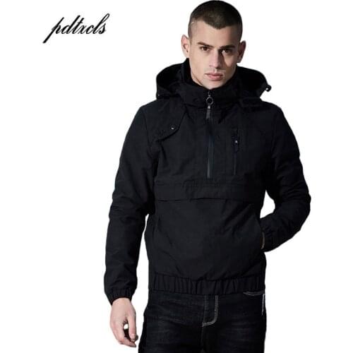 2018 Spring/autumn new hooded sweatshirts windbreaker breathable waterproof coat men slim solid thin fashion casual hoodies