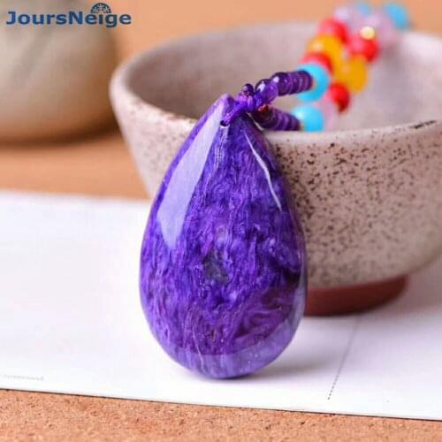 Wholesale Purple Natural Crystal Pendant Water Drop Pendant DIY Beads Sweater Chain Necklace Lucky for Women Crystal Jewelry