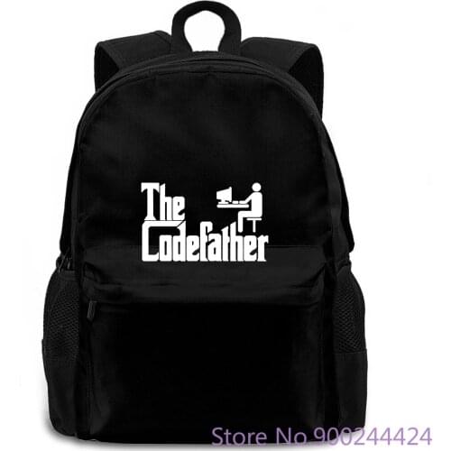 Brand Programmer programming Codefather geek Male women men backpack laptop travel school adult student