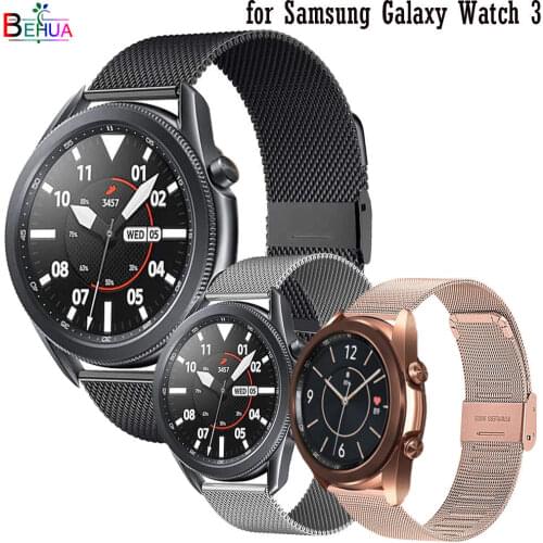 22mm 20mm Milanese steel watchstrap for Samsung Galaxy Watch 3 45mm 41mm watchband wristband for Amazfit GTR 42mm 47mm Bracelet