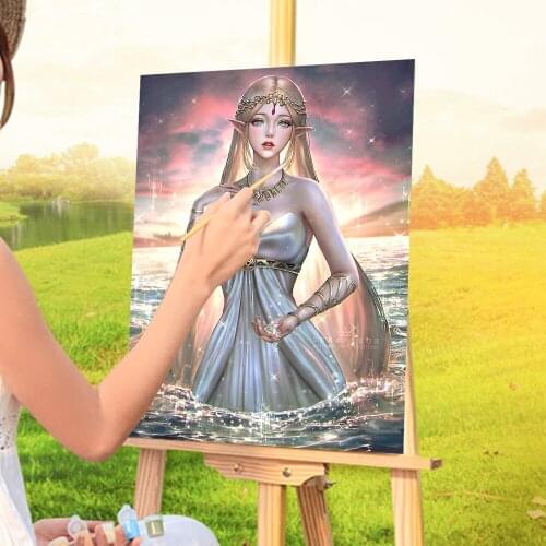 Cartoon Girl Woman Paint By Numbers Complete Kit Oil Paints 40*50 Picture By Numbers Photo Loft Wall Picture Adults Drawing