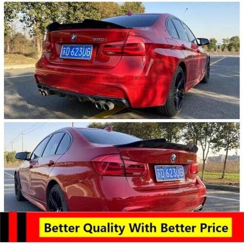 EPFBSQP PSM Style Spoiler For BMW F30 F35 M3 3 Series 2012-2017 ABS/ Carbon COLOR Rear Spoiler Tail Trunk Boot Wing Decoration