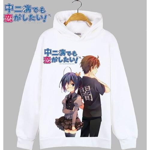 Love Chunibyo Chunibyo & Other Delusions Cosplay Hoodie Takanashi Rikka Cartoon Print Hoodies Fleece Sweatshirts Pullover