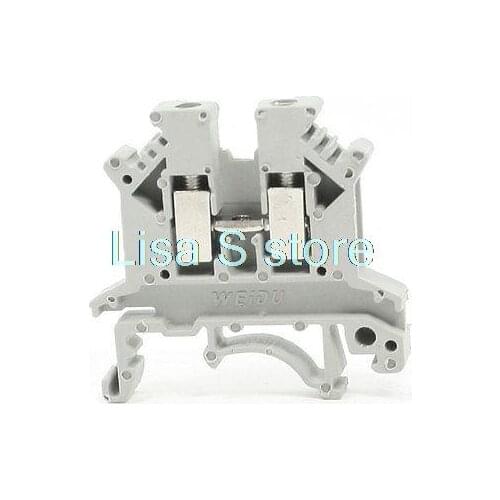 UK2.5B 800V 32A 2.5mm2 Wire Range Screw Clipping Terminal Block Connector Gray