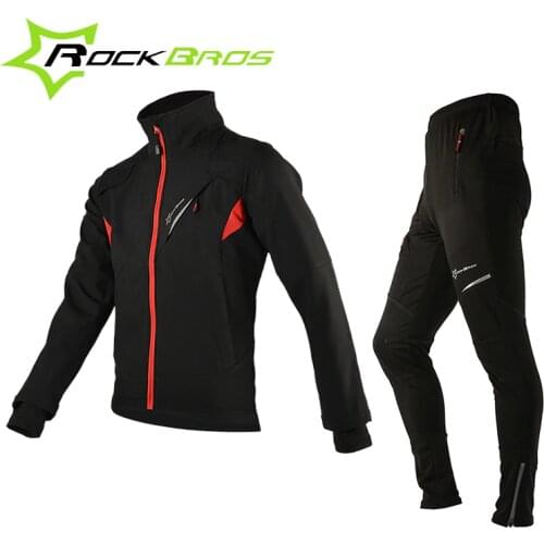 Rockbros Men Women Cycling Clothing Winter Fleece Thermal Cycling Jersey Set Bicycle Clothes 2018 Mountain Road Bike Set Wear