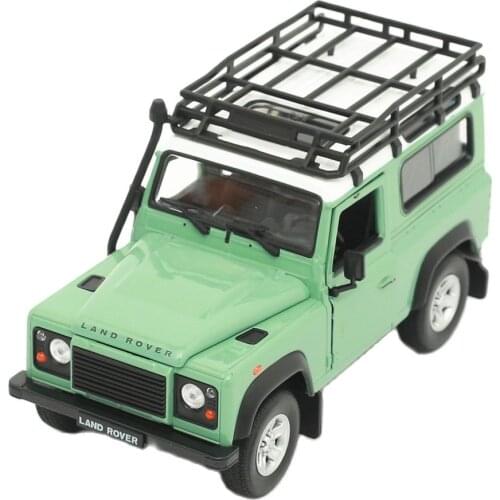 WELLY 1:24 Land Rover Defender Alloy Luxury Vehicle Diecast Pull Back Cars Model Toy Collection Xmas Gift