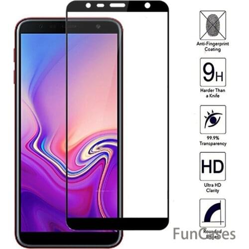 Protective Glass on the For Samsung Galaxy J4 2018 Case Tempered Glass For Samsung J4 J6 Plus J8 A6 A8 Plus 2018 J 4 J400 Cover