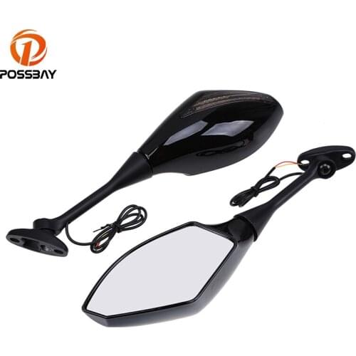 POSSBAY Motorcycle Bar End Rearview Mirrors for Honda CBR600RR 2003-2008 CBR1000RR 2004-2008 Cafe Racer Retrovisor Mirrors