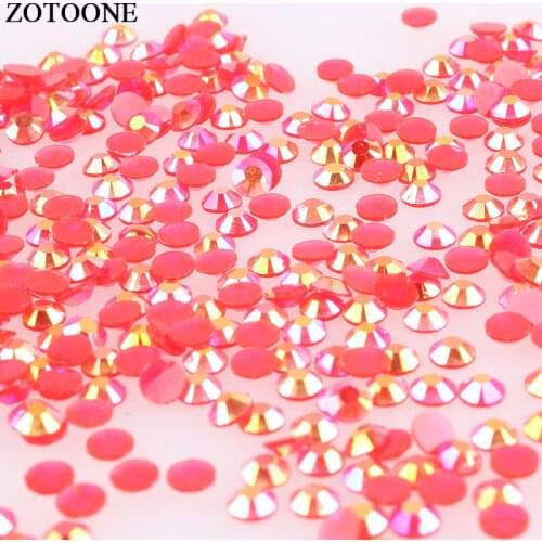 ZOTOONE 1000Pcs Stones And Crystals AB Red Rhinestones For Clothes Seing Accessories DIY Flat Back Hot Fix Rhinestone Nail Art E