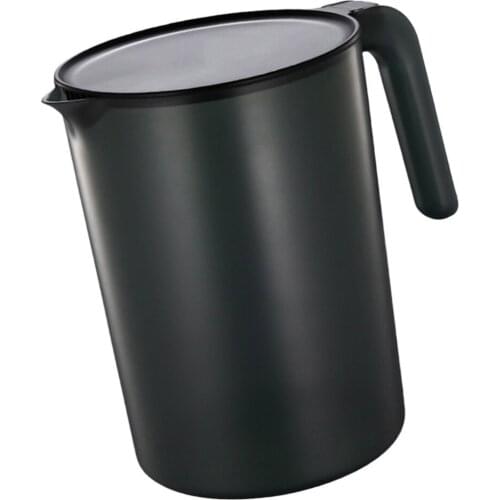 1Pc 2000ML Beverage Kettle Heat Resistant Cold Water Jug Pitcher with Handle(Black)