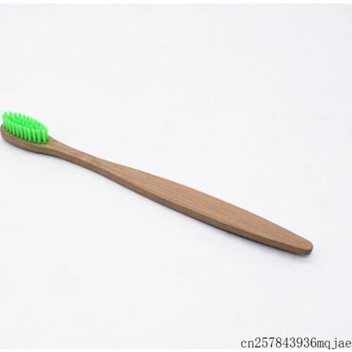 500pcs Wood Toothbrush Bamboo Tooth Brush Soft Bristles Novelty Bamboo Fibre with Wooden Handle