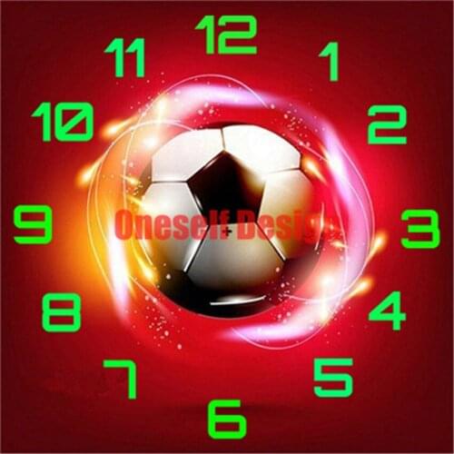 2021 5d diamond painting clock football diamond mosaic sale clock diy frame decoration home diamond mosaic sale wall sticker