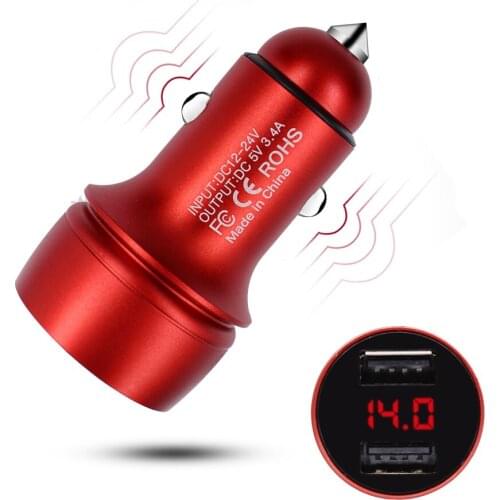 YUNPICAR Car Charger 3.4A Dual USB Car Charger Adapter Fast Car Charging Compatible With Samsung Galaxy Note 9 S8 S9 Note 8