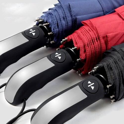 Large 10k Fully Automatic Umbrella Sun Rain Portable Men Business Umbrellas Top Grade Windproof Folding Umbrella Women Parasol