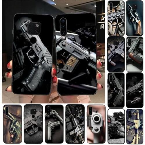 Gun Phone Case For Huawei Y6 7prime 9prime Y5 2019 Y5 Y6Prime 2018 Nova 3E mate10 20lite 20Pro funda case