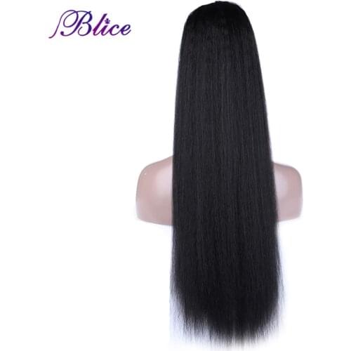 Blice Synthetic Long Yaki Straight Ponytail 30inch Fashion Super Ponytail Multivariant Style For Girls All Colors