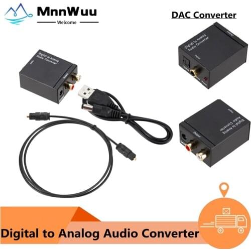DAC Digital to Analog Audio Converter Optical Fiber Toslink Coaxial Signal to RCA R/L Audio Decoder SPDIF ATV DAC Amplifier