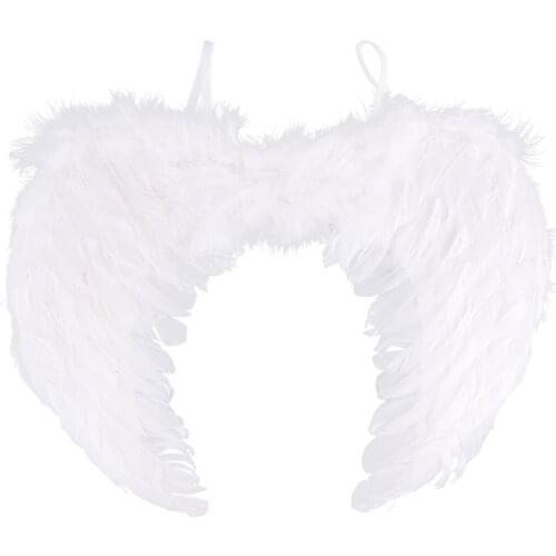 Kids Feather Fairy Angel Wings Masquerade Carnival Halloween Cosplay Costume Girls Stage Performance Dance Party Accessories