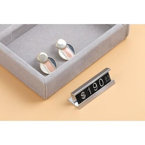 Price Cube Magnet Letter Exhibition Clothes Price Holder silvery letter stick Shop sign badges