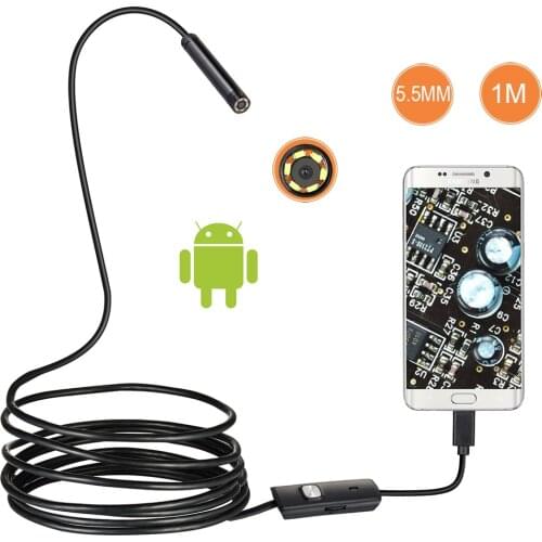 5.5mm Len for Some Android Phone Endoscope Waterproof 1M 2M 3.5M 5M Soft/Hard MicroUSB OTG Endoscoop Camera Borescope Endoscopio