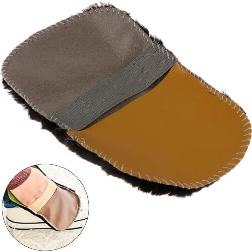 Shoe Gloves Shoe Care Brush Shoes Cleaner Soft Wool Plush Random Color Polished Gloves Wipe Shoes Handbag Brushes Leather Care