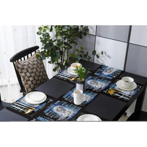 Tiger Gift For Son Table Runner Set Cotton Linen Table Runners Tablecloth Dining Table Mat Home Wedding Table Decoration
