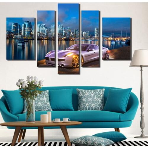 5 Pieces of Nordic Poster Home Decoration Bedroom Living Room Background Wall Frameless Printing Canvas Atmospheric Art Painting