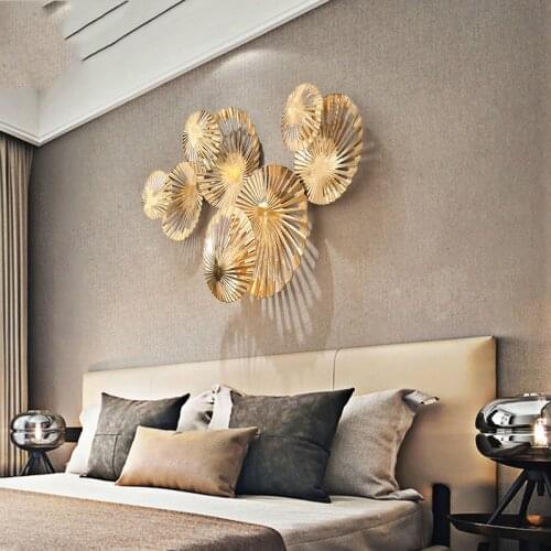 Simple Modern Creative Wrought Iron Wall Mural Home Livingroom Background Wall Hanging Crafts Hotel Hall Wall Sticker Decoration